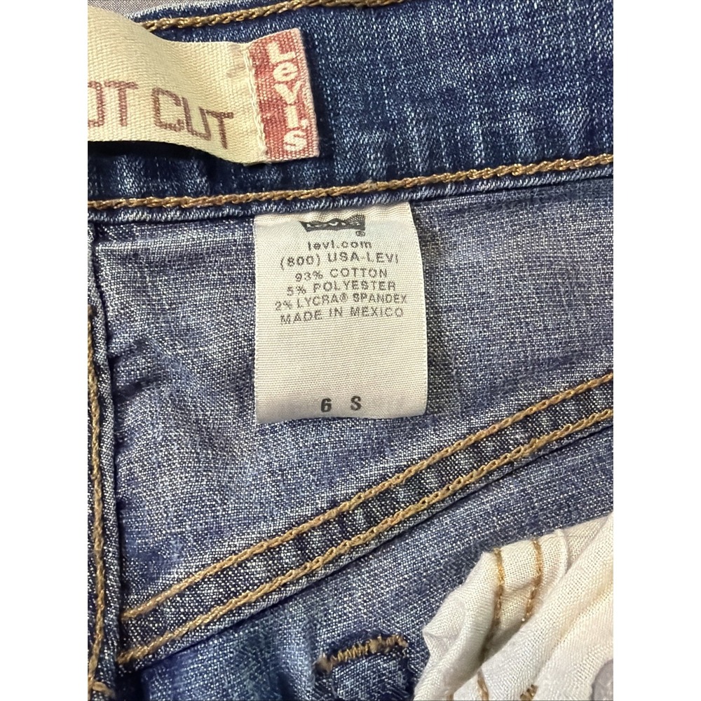 Levi's 515 Nouveau Boot Cut Stretch Jeans Women's Size 6 Short Medium Wash - Picture 11 of 16